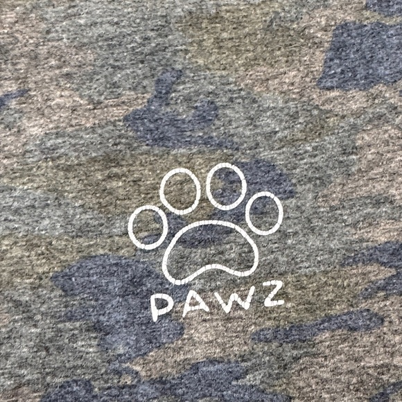 PAWZ Blue and Gray Camo Short Sleeve Tee - Picture 2 of 7
